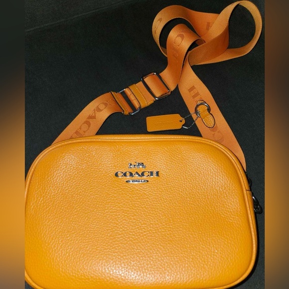 Orange Coach crossbody leather bag - Picture 5 of 16